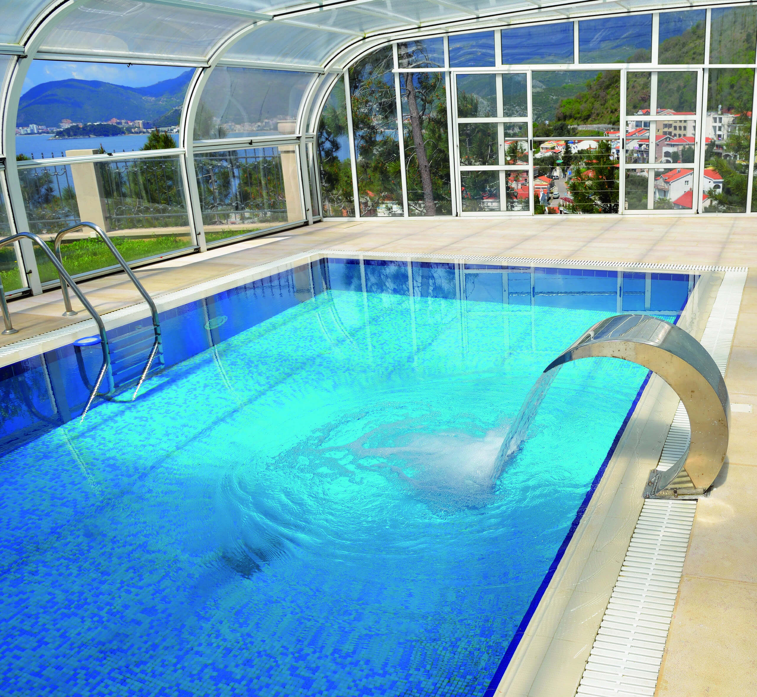 Dezumidificator pentru piscină cu panou decorativ din sticlă CH-D35RK - imagine 2